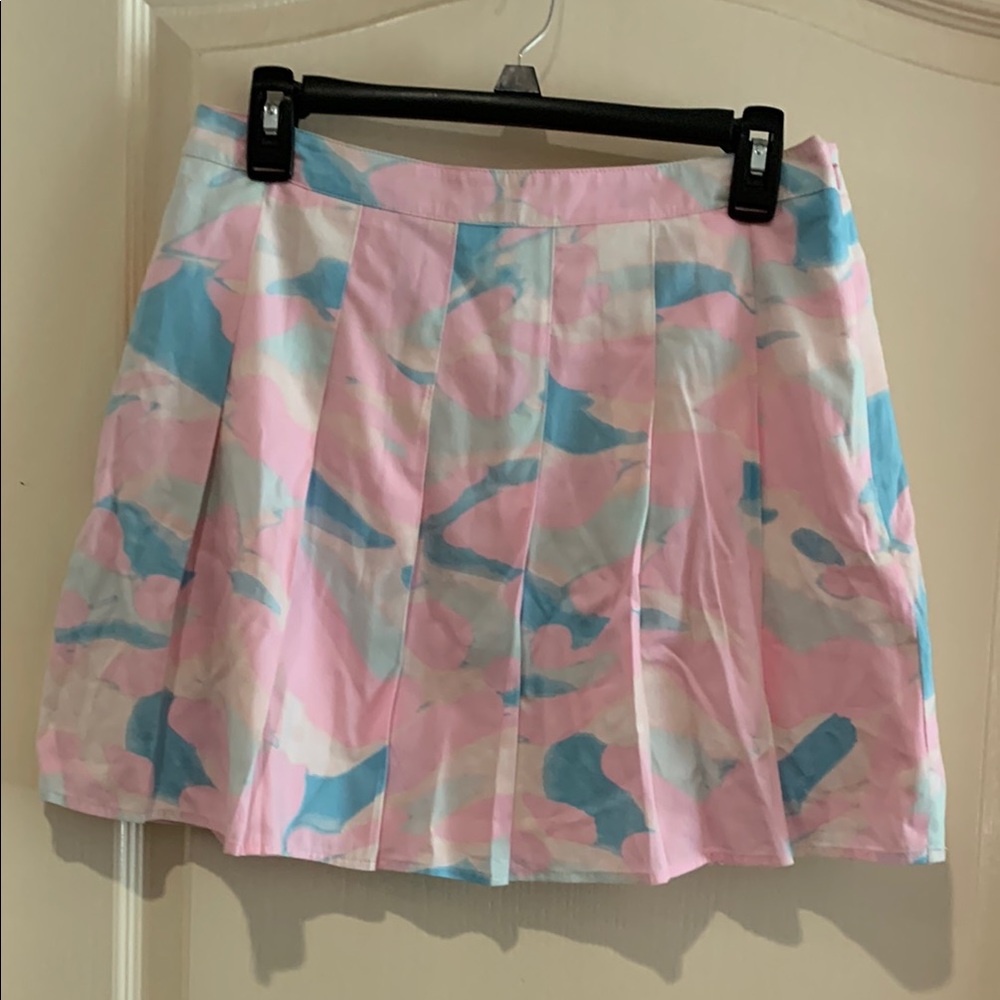 BP Pink and Blue Pleated Skirt
